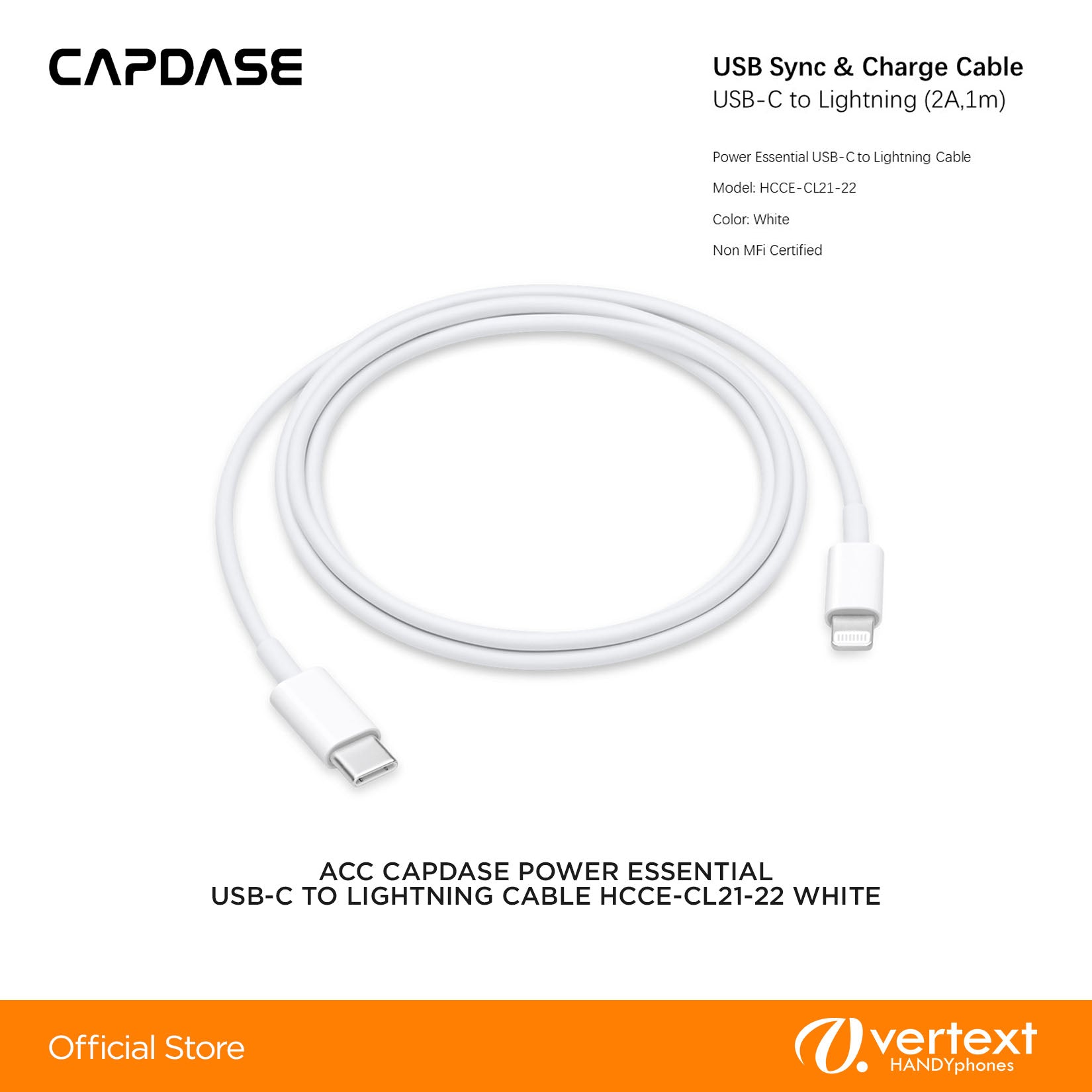 Capdase POWER ESSENTIAL USB-C TO LIGHTNING CABLE HCCE-CL21-22