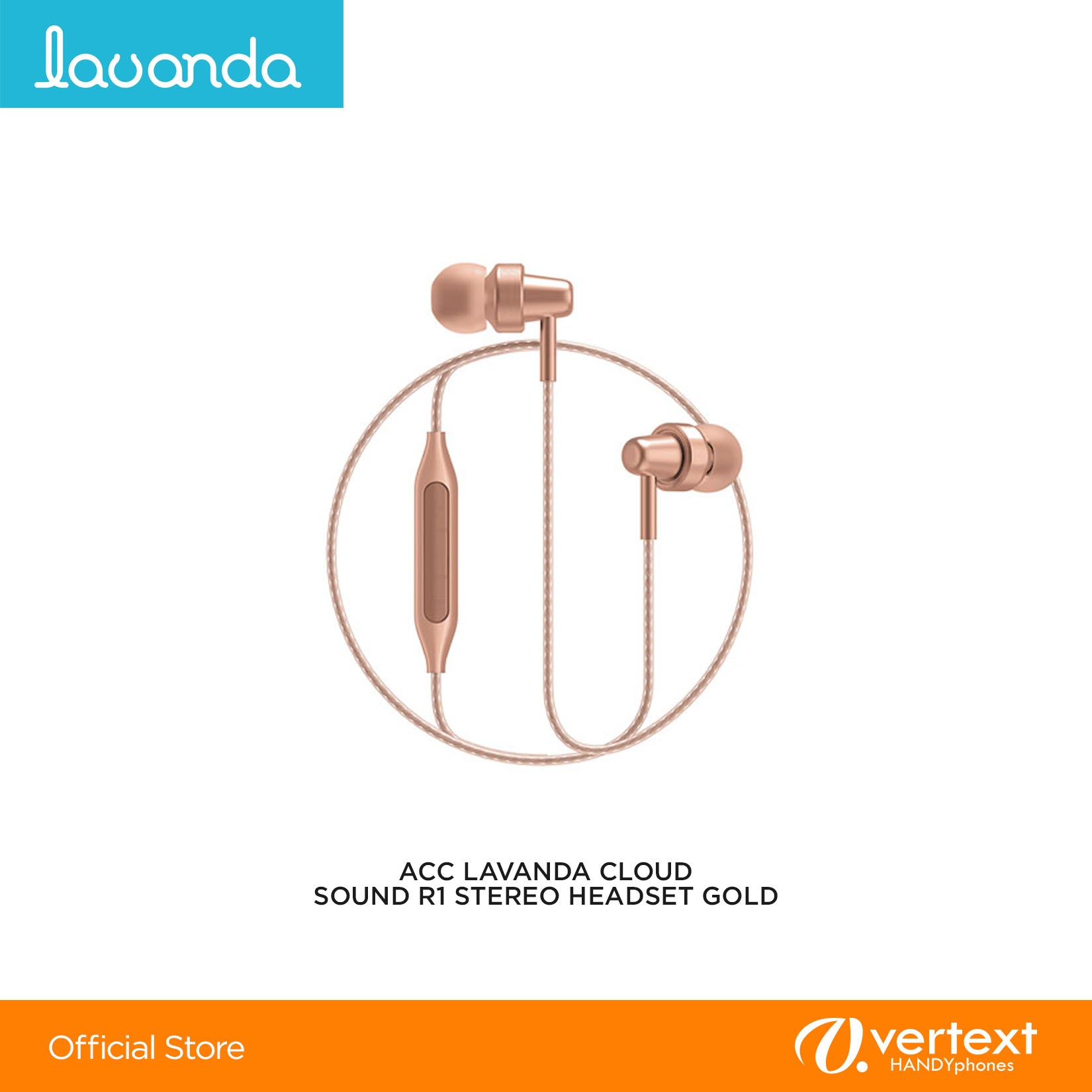 Lavanda Cloud Sound R1 Stereo Headset Gold
