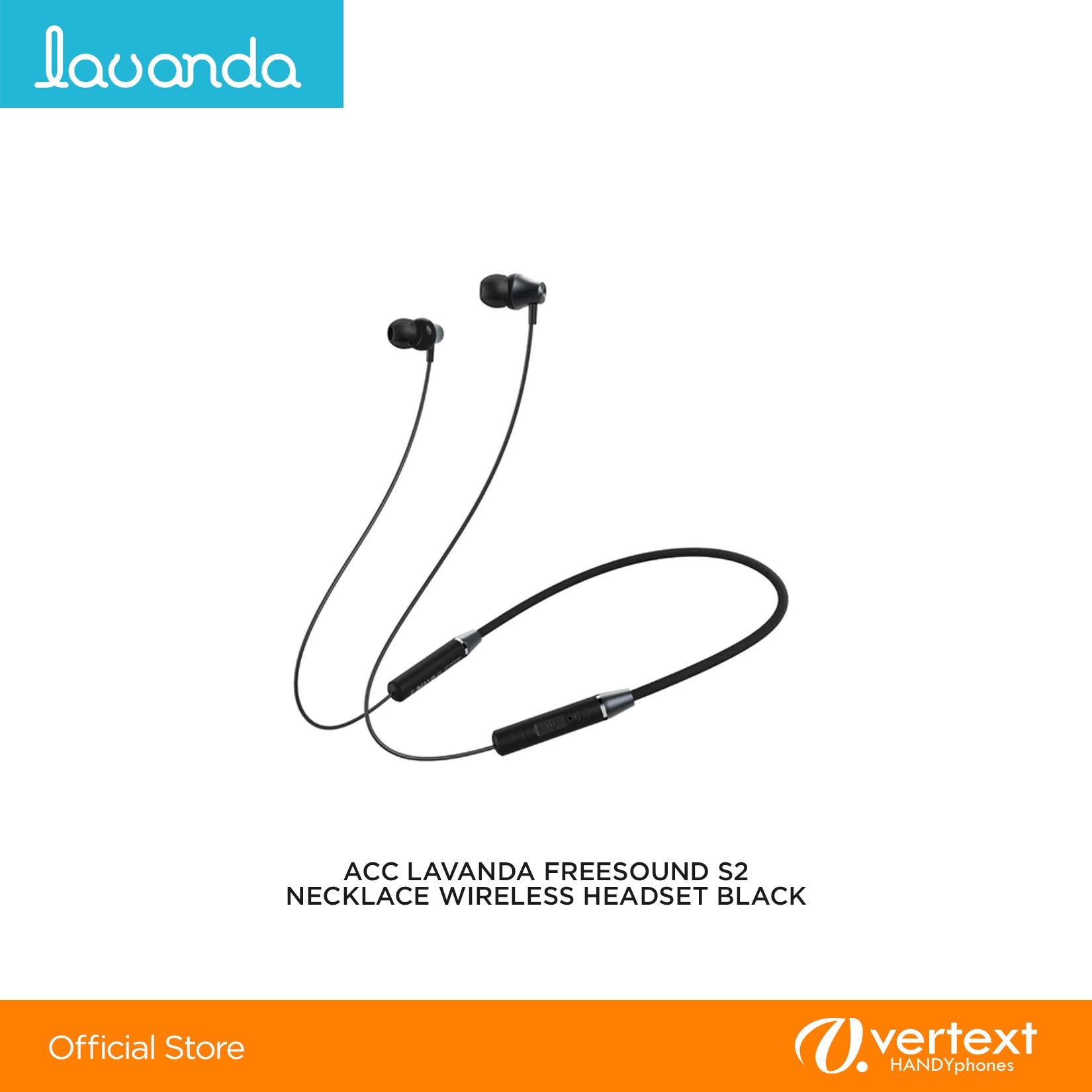 Lavanda FreeSound S2 Necklace Wireless Headset BLACK