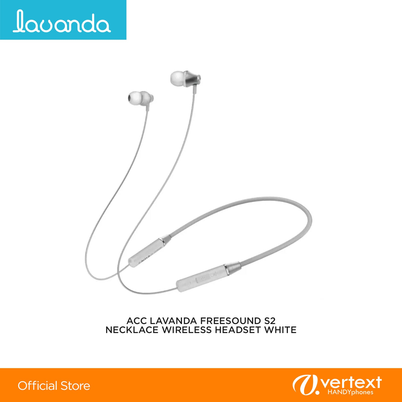 Lavanda FreeSound S2 Necklace Wireless Headset WHITE