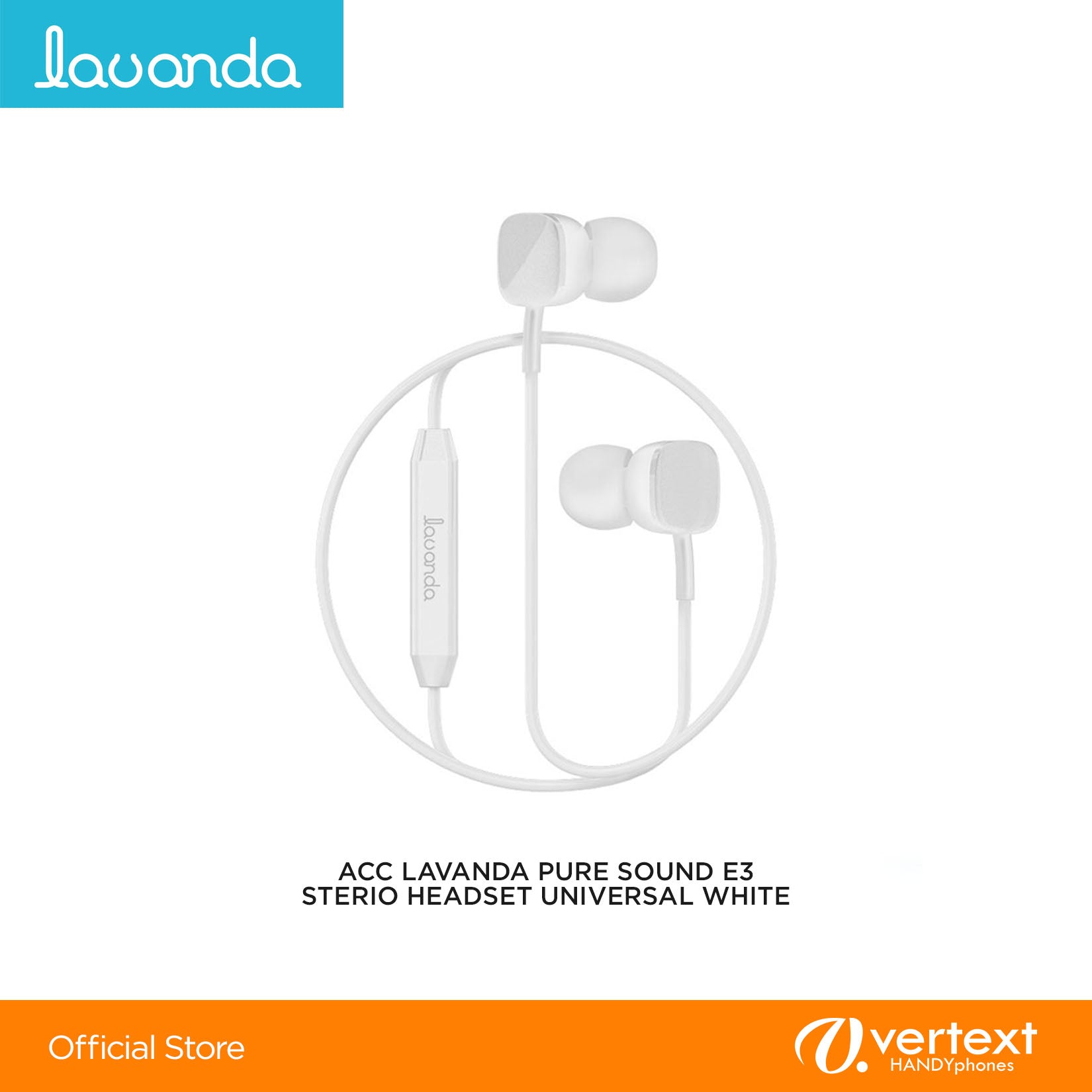 Lavanda Pure Sound E3 Sterio Headset Universal White