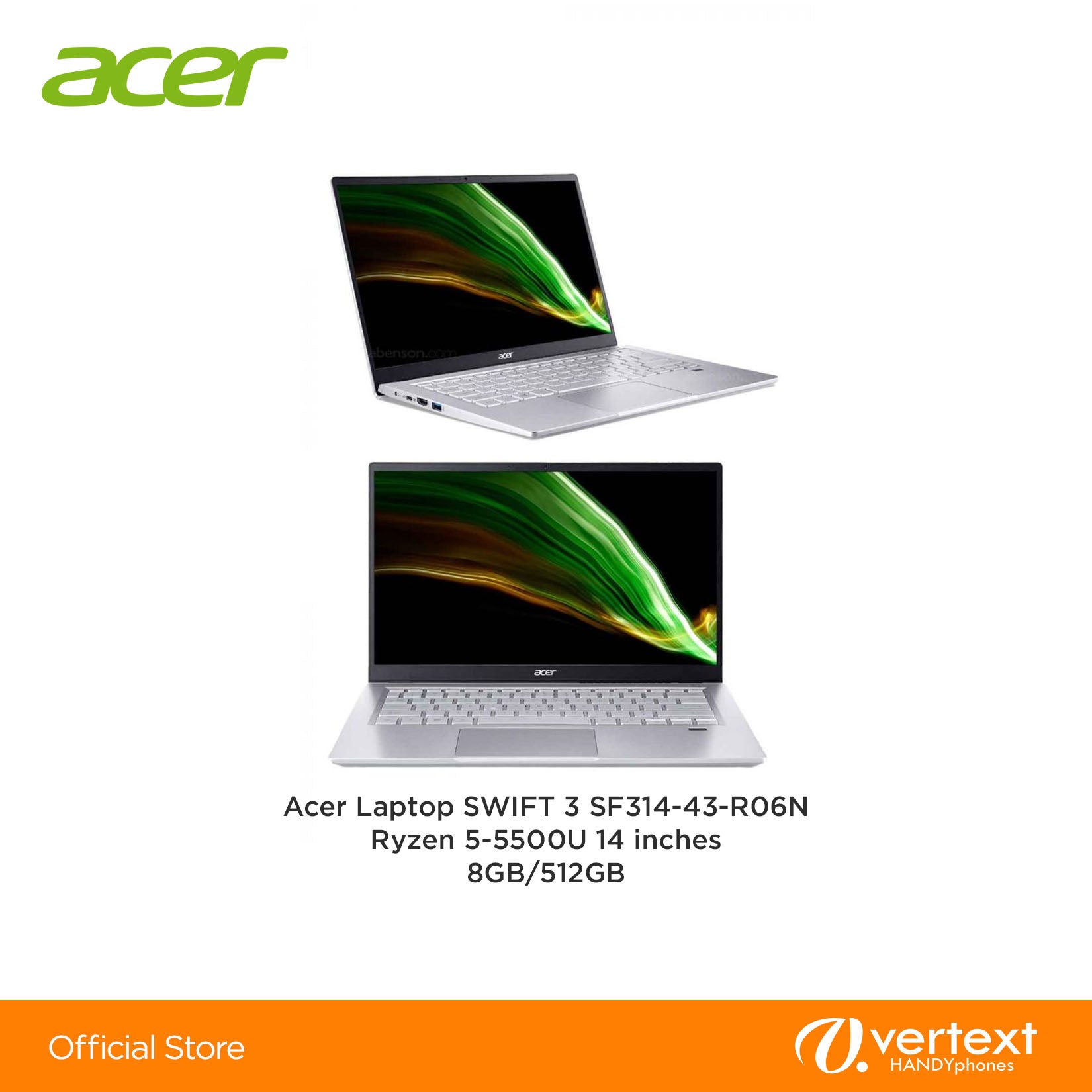 Acer Laptop SWIFT 3 SF314-43-R06N Ryzen 5-5500U 14 inches
